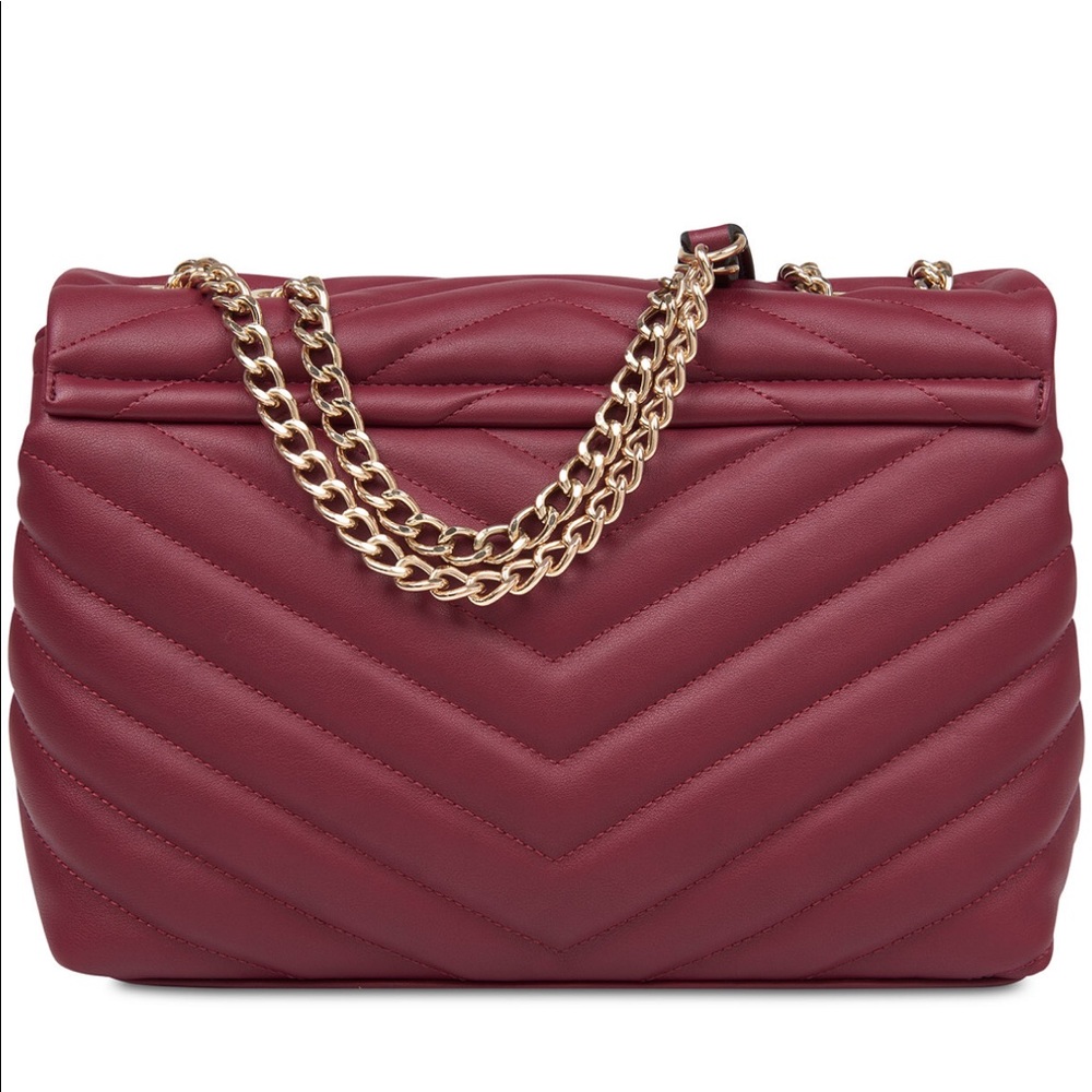 NINE WEST CLARET GOLD CHAIN/LEATHER STRAP … - Picture 5 of 7